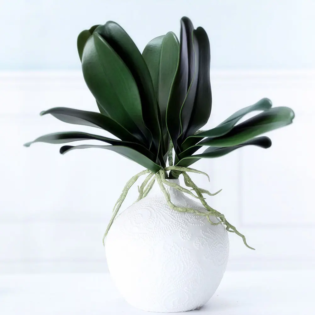 

2Pcs Simulated Phalaenopsis Leaves Premium Material Artificial Green Leaves Home Living Room Decor Household Adornment