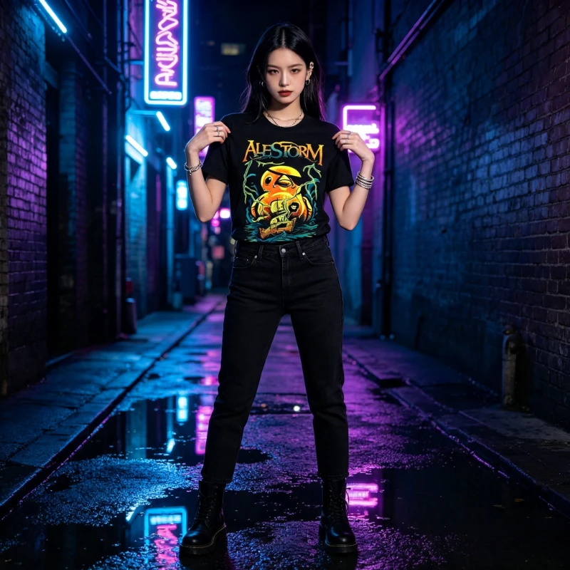 Graphic T Shirts New Popular Alestorm Band for Fan Cotton White T Shirt All Size CG24 Long or Short Sleeves  Oversized T Shirt