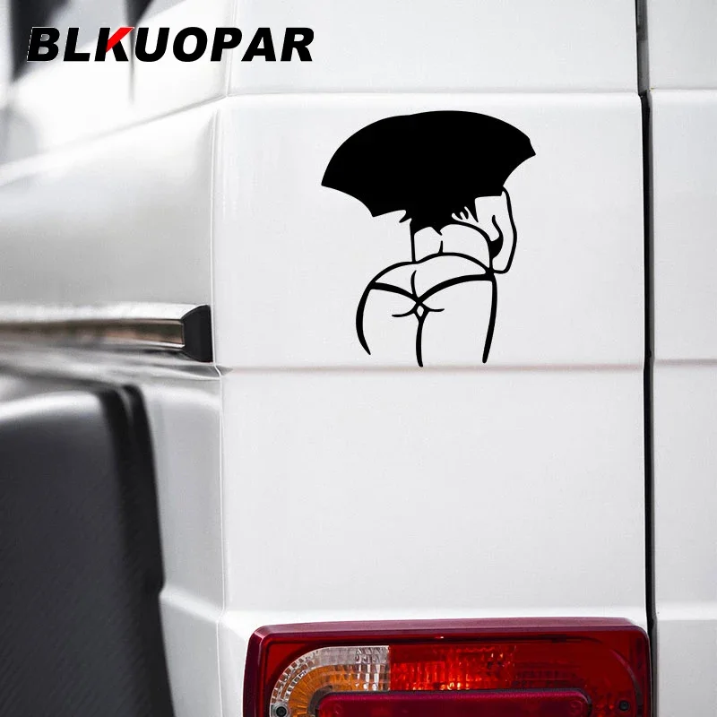 BLKUOPAR Pinggul Wanita Seksi Gambar Menarik dari Topi Tangki Bahan Bakar Mobil Stiker Siluet Stiker Anti Gores Grafis Label Mobil