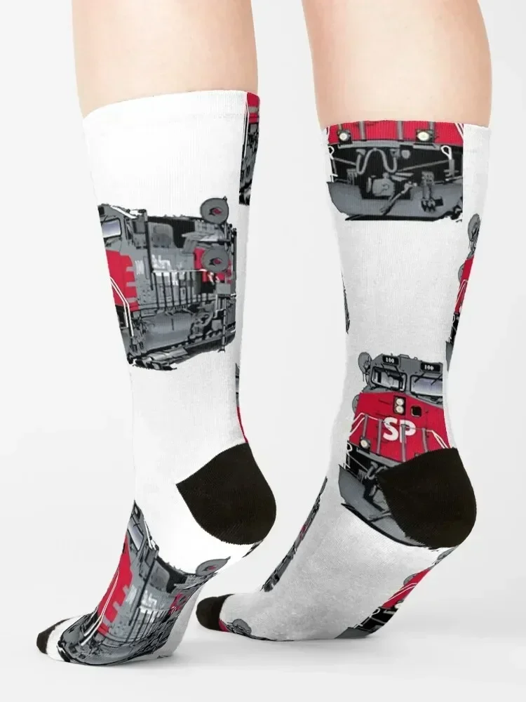 Southern Pacific AC4400 Authentic Railroad T-Shirt Socks cool snow basketball Climbing Socks For Men Women's