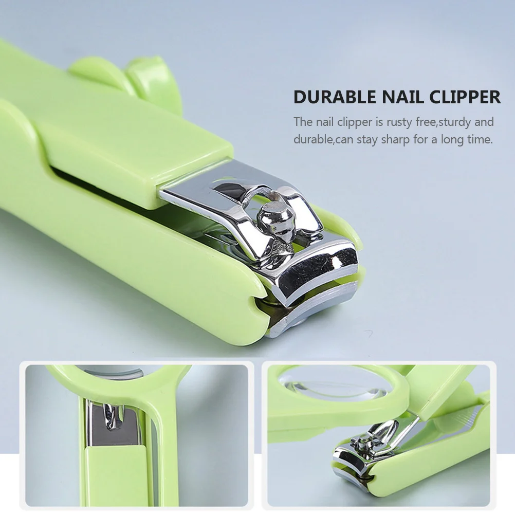 

1Pcs Durable Nail Clipper LED Light Stainless Steel Adjustable Magnifying Glass Portable Fingernail Cutter for Men Women