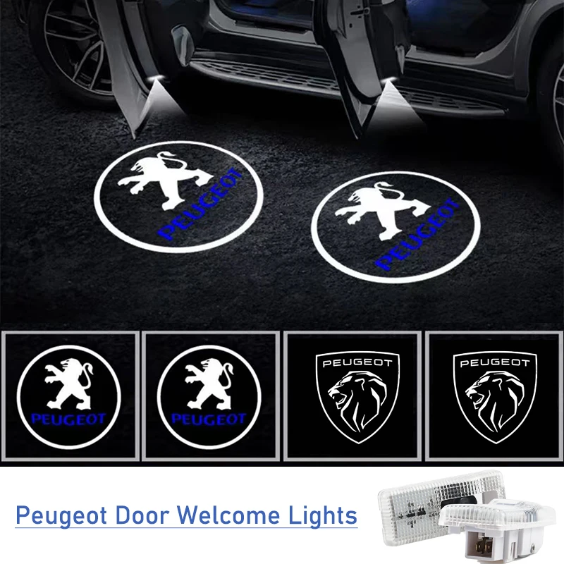 Car Door Wireless Welcome Light LED HD Projector Lamp Decoration For Peugeot 208 3008 206 308 307 207 407 508 2008 5008 301 406