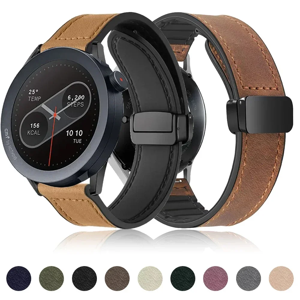 22Mm Leather Silico…