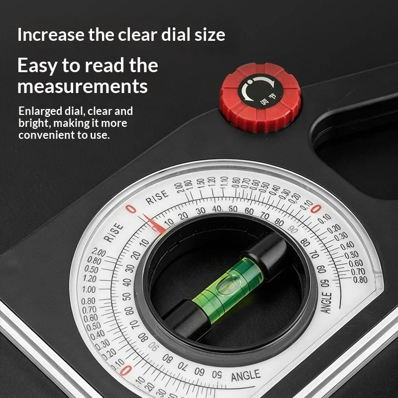 Magnetic Inclinometer Protractor Tool High Accuracy Angle Measuring Gauge For Construction Carpentry