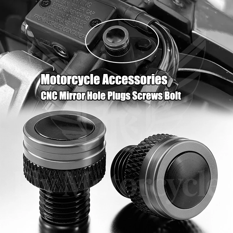 Motorcycle CNC Rearview Side Mirror Hole Cap Plug For Buell 1125R 1125Cr X1 Xb9r Xb9 Xb12 Xb9sx Ulysses XB12s Xb12x Lightning
