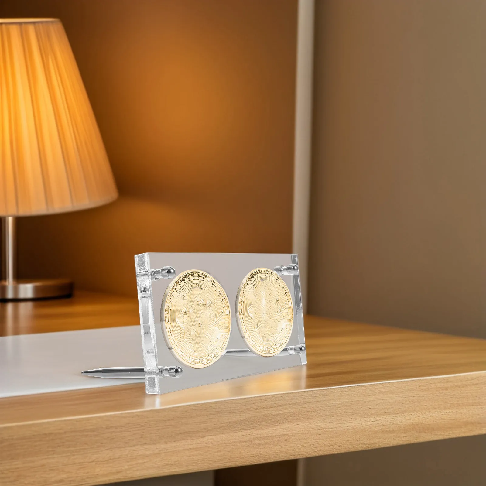 

Двухслотовый прозрачный круглый пластиковый футляр-витрина для монет диаметром 60 мм, защитный кейс для хранения для коллекционеров