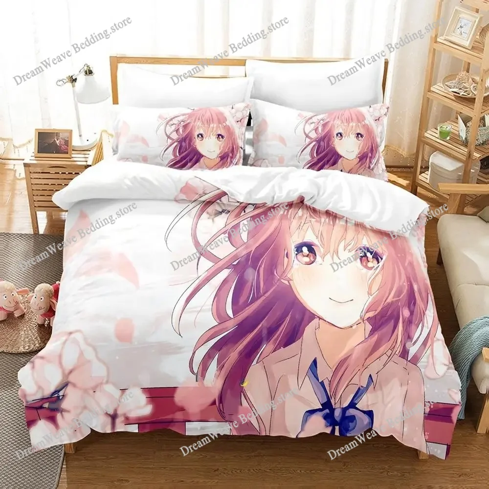 

Anime Film A Silent Voice Bedding Set Single Twin Full Queen King Size Bed Set Aldult Kid Bedroom Duvetcover Sets Bed Sheet Set