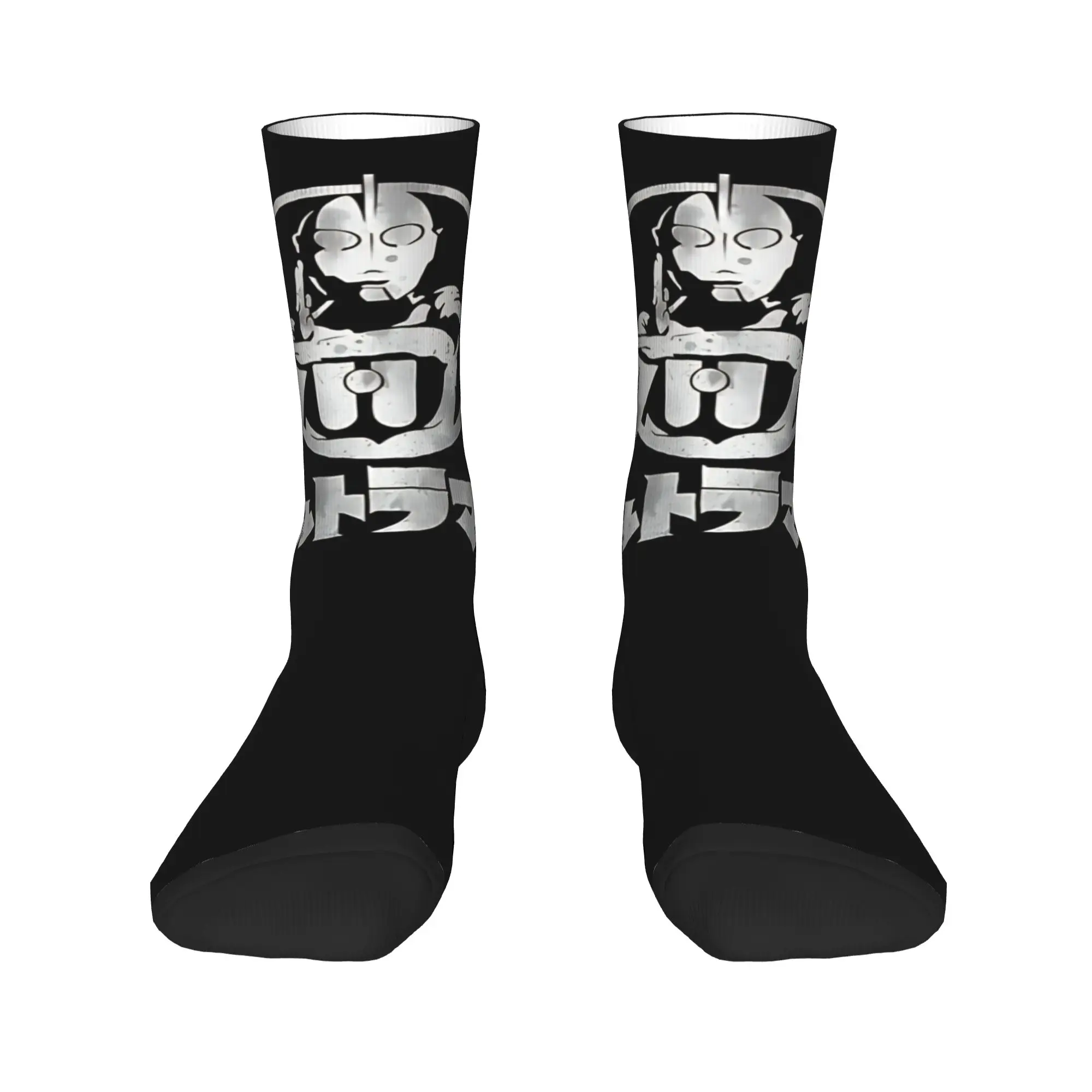 Funny Sock Bandai Ultraman series Ultraman Essential  Harajuku Seamless Pattern Printed Men Crew Socks Casual Men's Socks