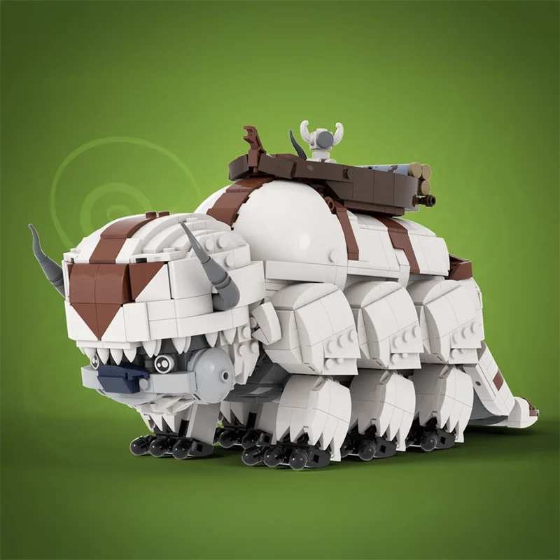 New 1650Pcs Famous Cartoon Series Moc Sky Bison Character Model Building Blocks Diy Creative Ideas Toy Birthday Christmas Gifts