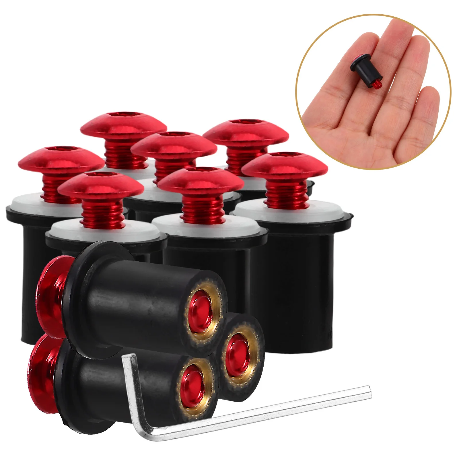 

10Pcs Universal Motorcycle Windscreen Screws Mounting Bolts Windproof Fasteners Decorative Nuts Motorbike Accessory Kit