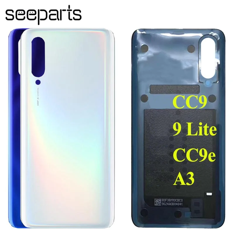 For Xiaomi Mi CC9 battery cover back glass Housing For Xiaomi MI CC9E Battery Cover Mi A3 Battery Cover Mi 9 Lite Battery Cover