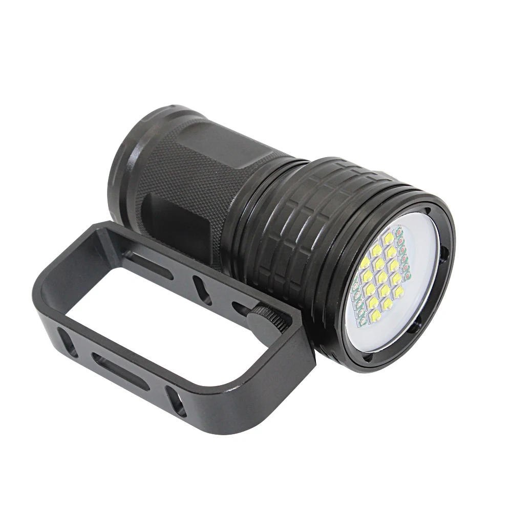 Imagem -02 - Led Mergulho Lanterna Fotografia Luz de Vídeo Subaquática 100m à Prova Dxm Água xm l2 Led Mergulho Tocha 18650 Lâmpada Tática Xhp70 Xhp90