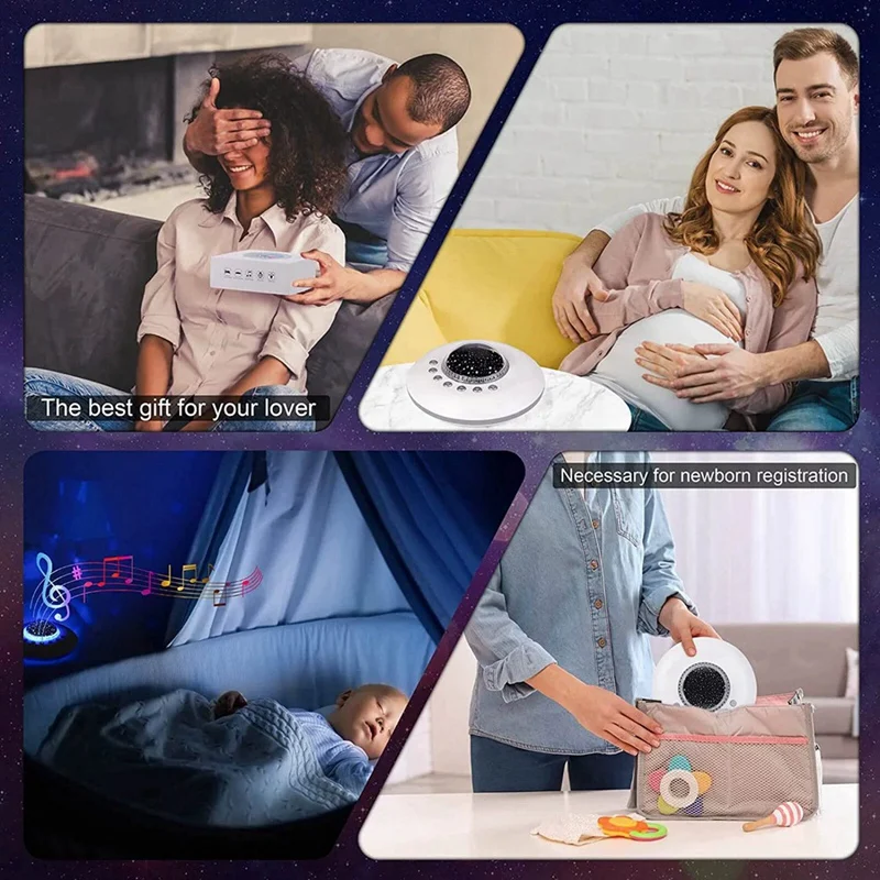 آلة الضوضاء البيضاء للأطفال، قابلة لإعادة الشحن عبر USB، آلة صوت إيقاف التشغيل، مهديء للنوم، مراقبة نوم الطفل، متينة