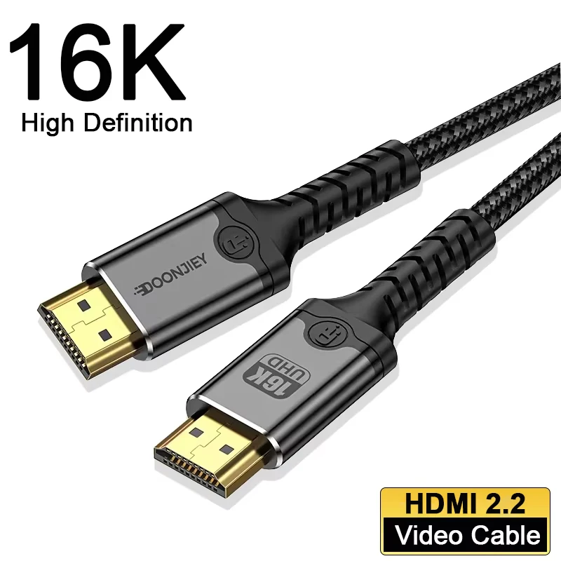 16K HDMI Cable 96Gbps Ultra High Speed HDMI 2.2 16k@60Hz 10K@120Hz Dynamic HDR Video Audio For PS4 TV Laptop Projector