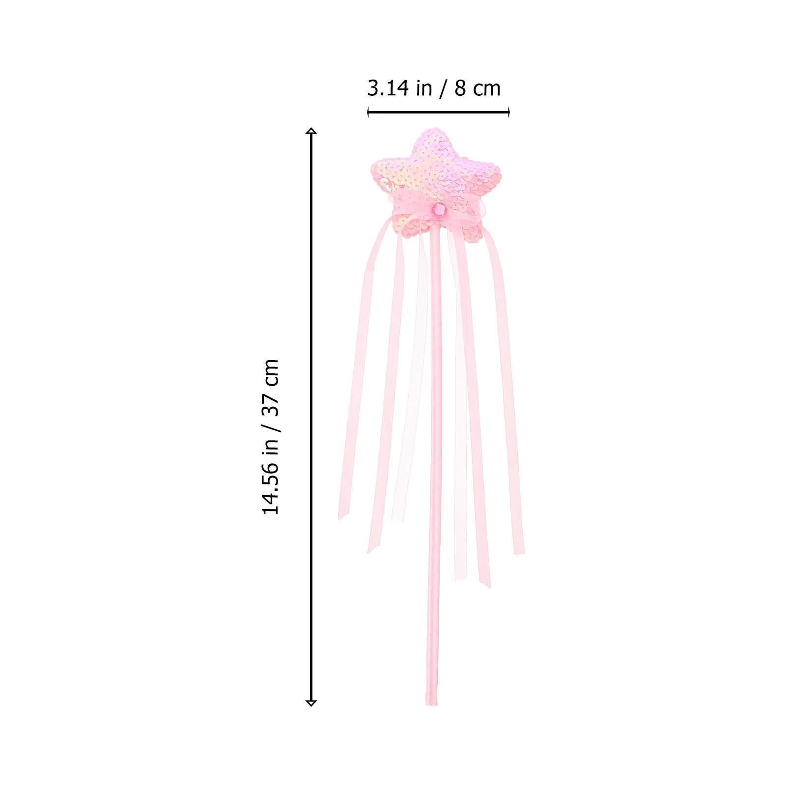 2Pcs 눈길을 끄는 별 모양 요정 지팡이 할로윈 의상 액세서리 어린이를위한 내구성 코스프레 공연