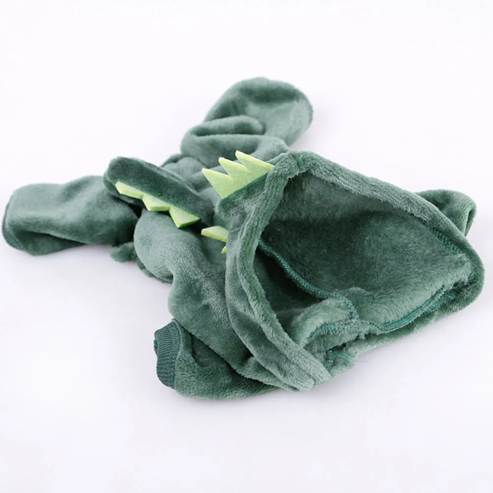 

Puppy Dinosaur Designed Comfortable Coral Fleece Dog Jumpsuit Pet Hooded Garment Warm Clothes Suitable for Party Cosplay