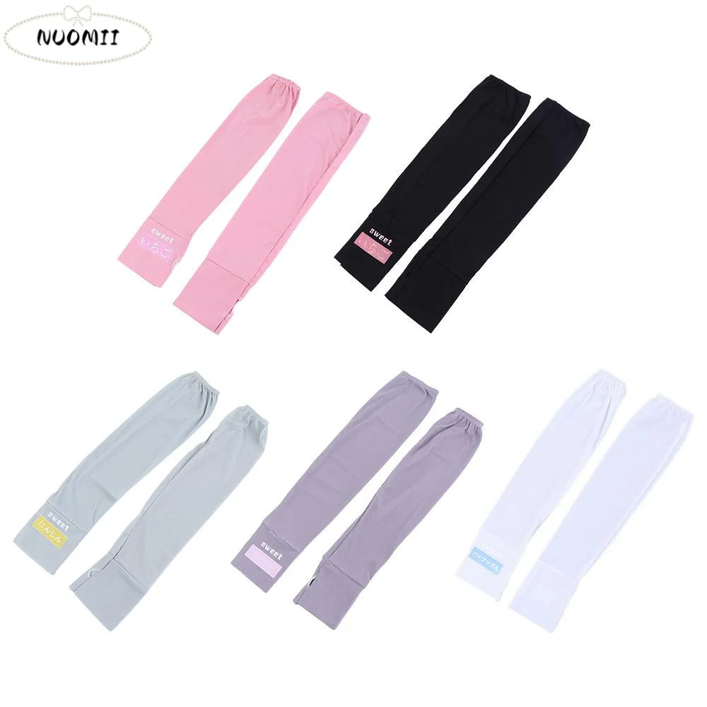 

Cycling Ice Silk Sunscreen Sunscreen Hand Sleeve Women Sunscreen Sleeves Sun UV Protection Hand Cover Half Finger Sleeves