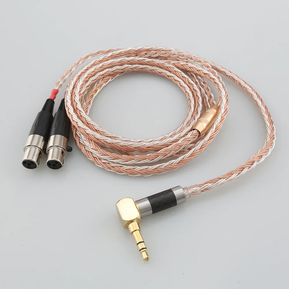 HiFi 16 Cores Silver Plated XLR 3.5mm 2.5mm 4.4mm Earphone Headphone Cable For Audeze LCD-3 LCD-2 LCD-X LCD-XC 4z MX4 GX