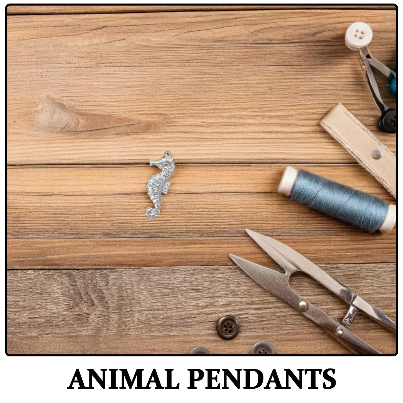 50 Pcs Ocean Animal Charms Stainless Steel Pendants for Women Necklace Sea Horse Bead Drop Alloy Animals Crafts