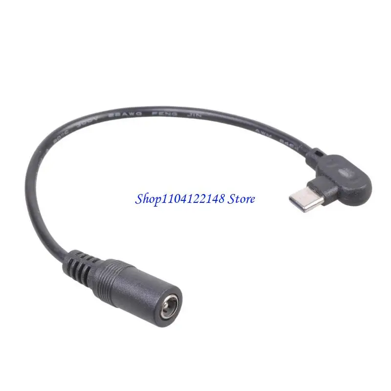 P9FA Angled Tip USB C Chargers Cable For Electronics 5.5x2.1mm Female Port 9V12V15V20V Fixed Voltages