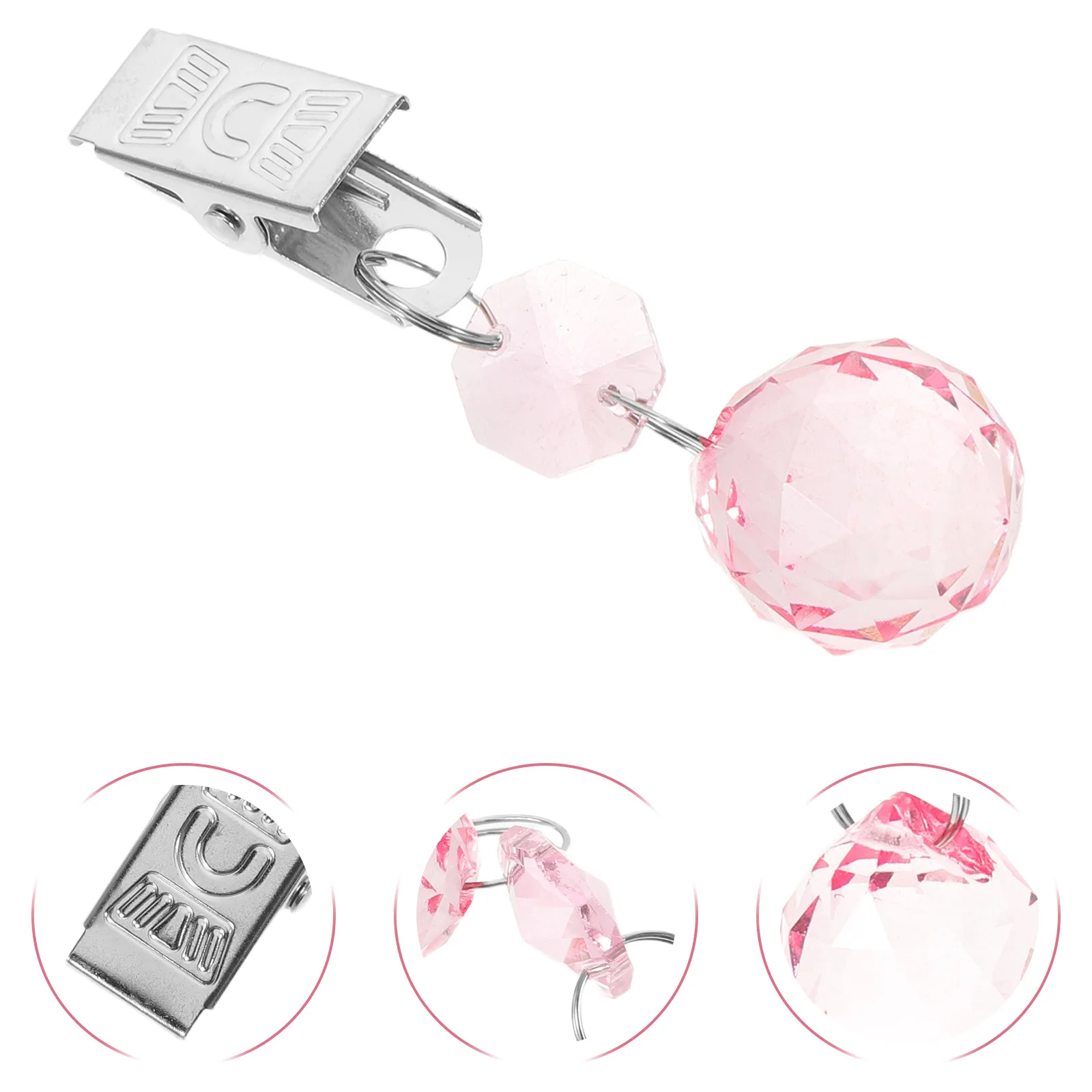 

12pcs Tablecloth Clips Metal Clip Weights Crystal Glass Teardrop Pendant For Outdoor Picnic Party Garden Curtain Banner