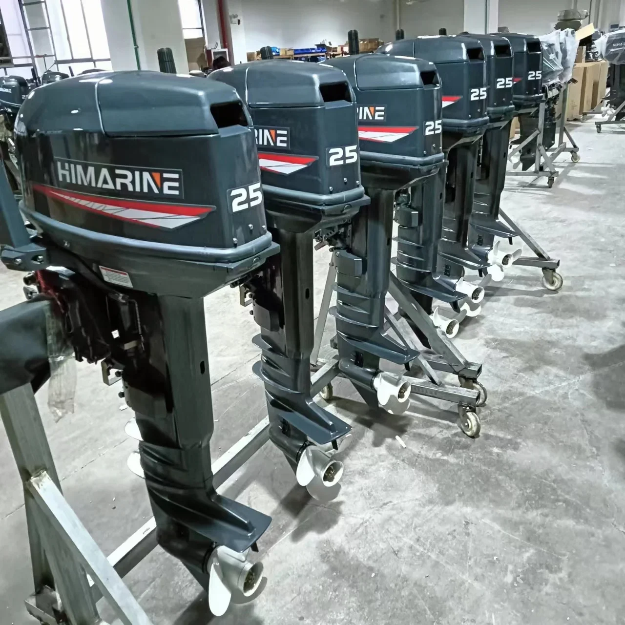 محرك HIMARINE الخارجي 25HP ثنائي الأشواط بعمود طويل / محركات القوارب ذات العمود القصير محرك خارجي بحري