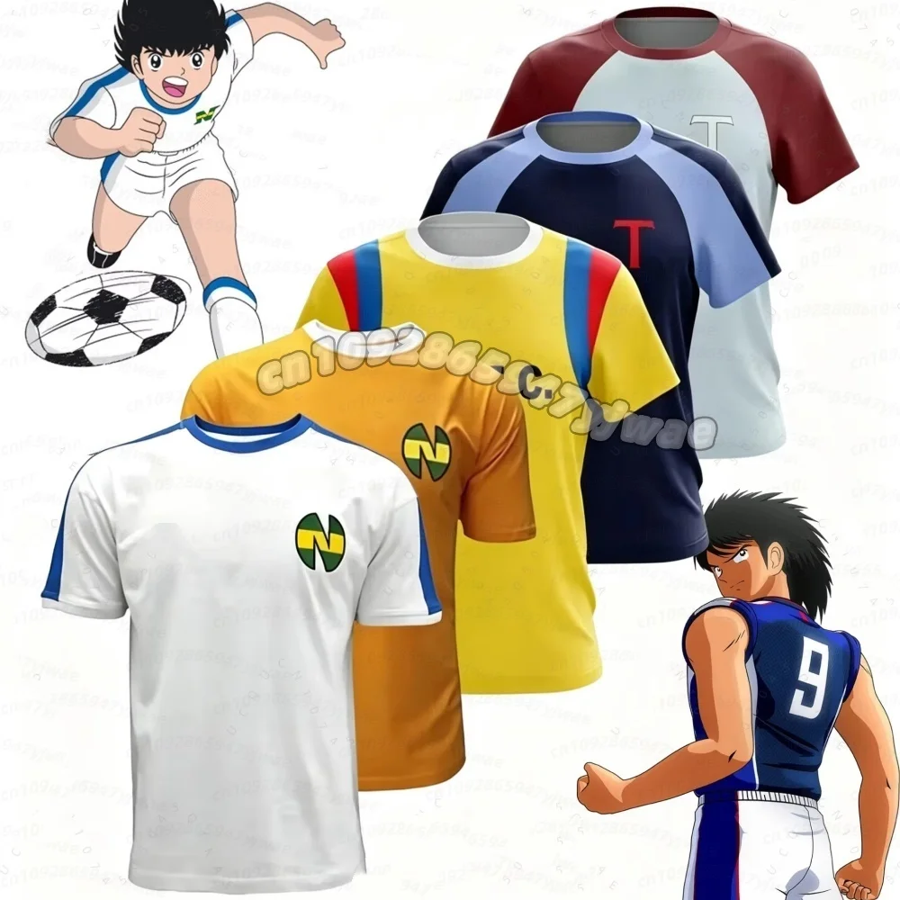 2026 Anime Captain Tsubasa Fußballtrikot für Kinder und Erwachsene Nankatsu Tsubasa Toho Hyuga Misaki Wakabayashi Retro Eltern-Kind-Sporttrikot – Detail 5