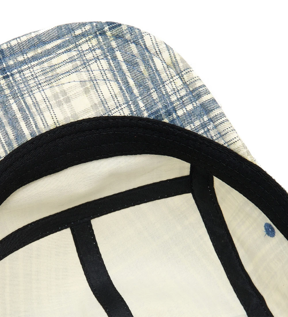HT5122 Neue Frühling-Sommer Faltbare Baseballkappe für Herren und Damen Karierte Snapback-Kappe mit Rollrand Unisex Weiche Verstellbare Hip-Hop-Kappe – Detail 9
