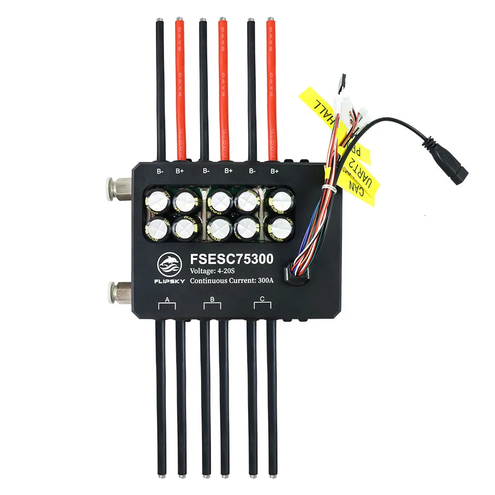 Flipsky Fsesc 75300 84v wysoki prąd 350a Esc baza na Vesc z aluminiowa obudowa wodą chłodzącą obudowę do E-folii wodolot