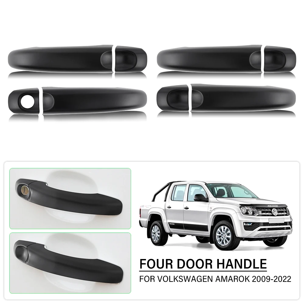 Matte Black 8PCS/SET Door Handle Cover for Volkswagen Vw Amarok 2009 -2022 Door Handle Cover Trim Protector  Car Accessorie