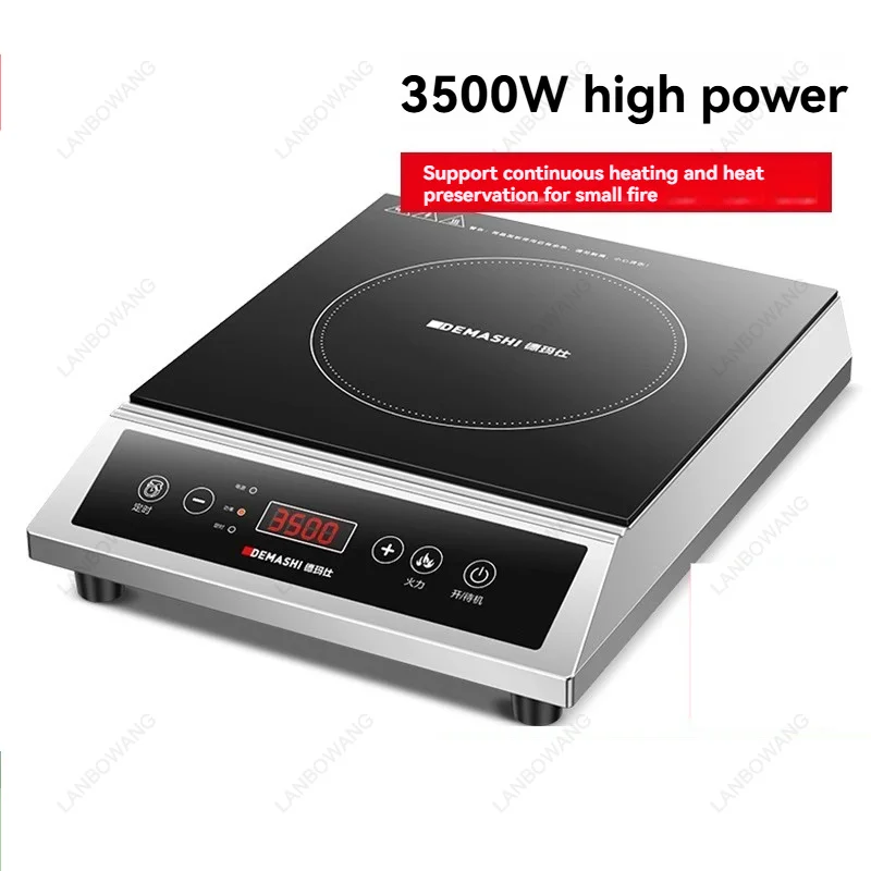 3500W Commercial Induction Cooker, Flat Stove for Kitchen Catering, Milk Tea Stir Fry Countertop Cooktop