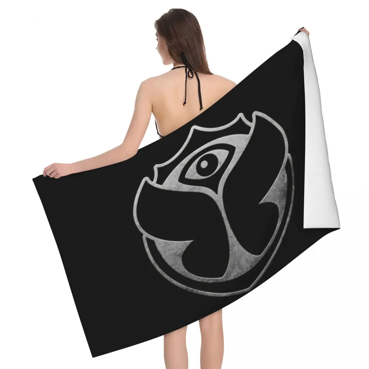 Custom Metalic Tomorrowland Bath Beach Towel Microfiber Electronic Dance Pool Towels