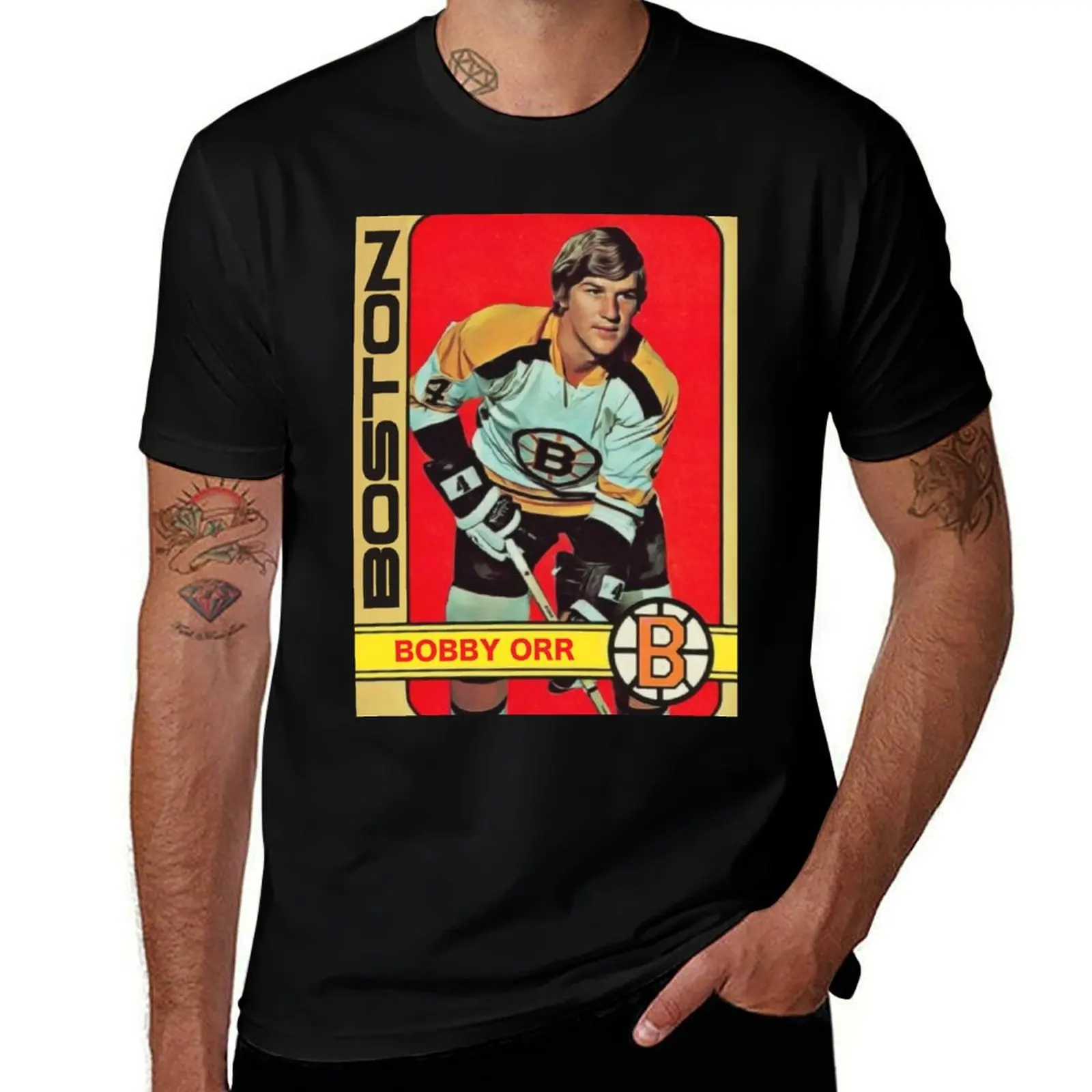 

cotton Ice Card pack t t Trading Bobby Orr Legend shirt shirts Hockey man T-Shirt designer shirt t designer T-Shirt