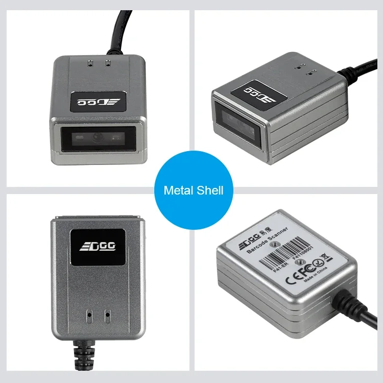 เครื่องสแกนบาร์โค้ดแบบติดตั้ง EDOO F41-35 คุณภาพสูง รองรับ USB RS232 สแกน QR Code 2D PDF417 MRZ สำหรับหนังสือเดินทาง แบบติดตั้งถาวร