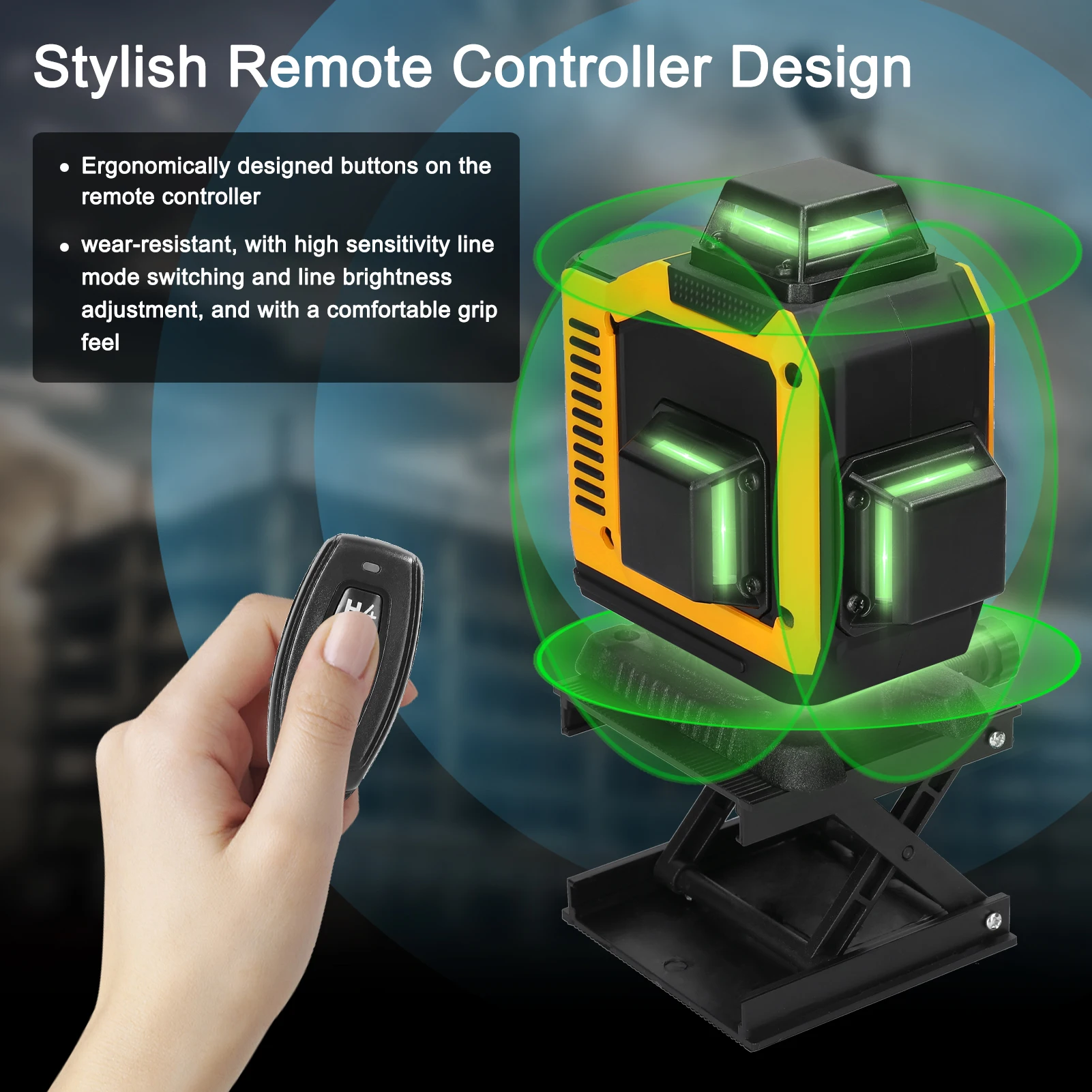 16 Lines Laser Level 3° Self-leveling Machine Rechargeable Lithium Battery Leveling Tool Omnidirectional Ground Wall Sticker