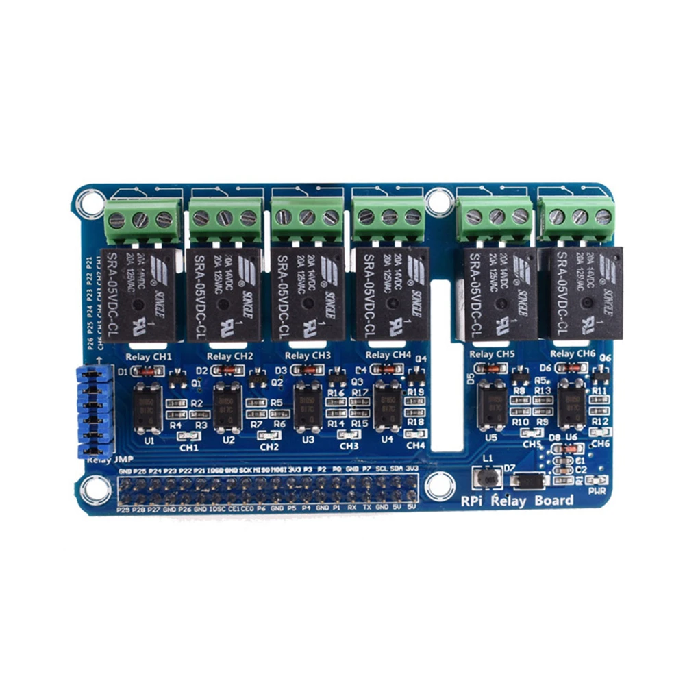 For Raspberry Pi 3 2 A+ B+ 2B 3B 6 Channel RPi Relay Control Panel Module Expansion Board