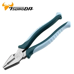 TSUNODA PW-104DG Power Side Cutting Pliers 214mm Resin Grips Eccentric Type Electrician's Pliers Steel Wire Cutter Tools