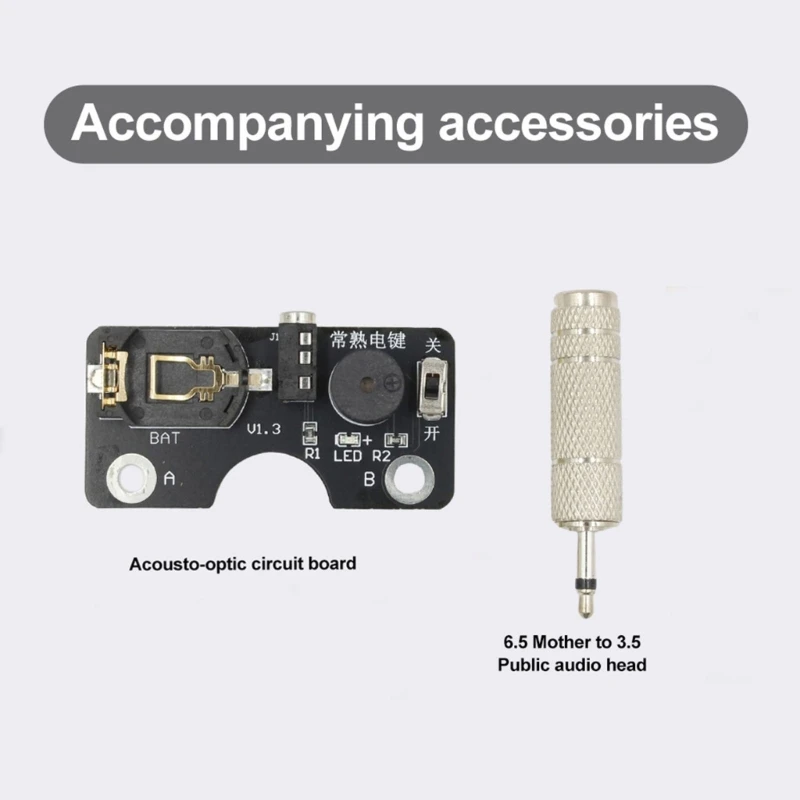 Dispositivo entrenamiento CW para viajes, entrenador clave Morse que admite varias teclas manuales con batería CR2032 para