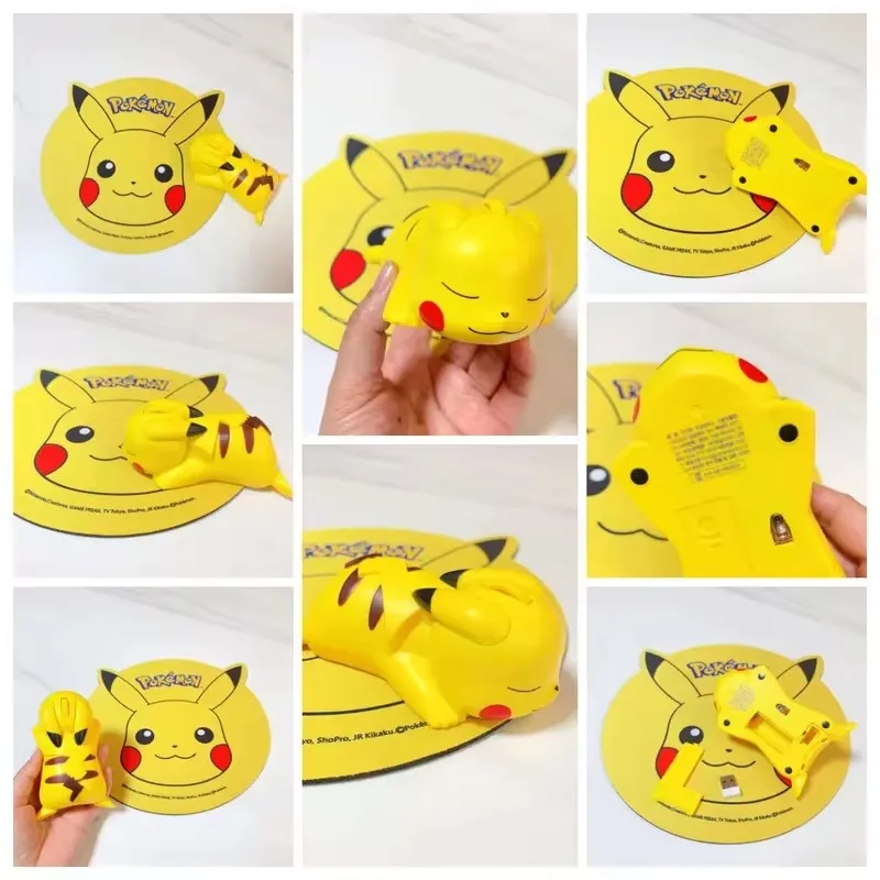 Pikachu Pokemon Anime Figure Pc Computer Laptop Bluetooth Wireless Mouse, Kawaii PokéMon Figurine Doll Mouse Mat, lindos regalos, Juguetes