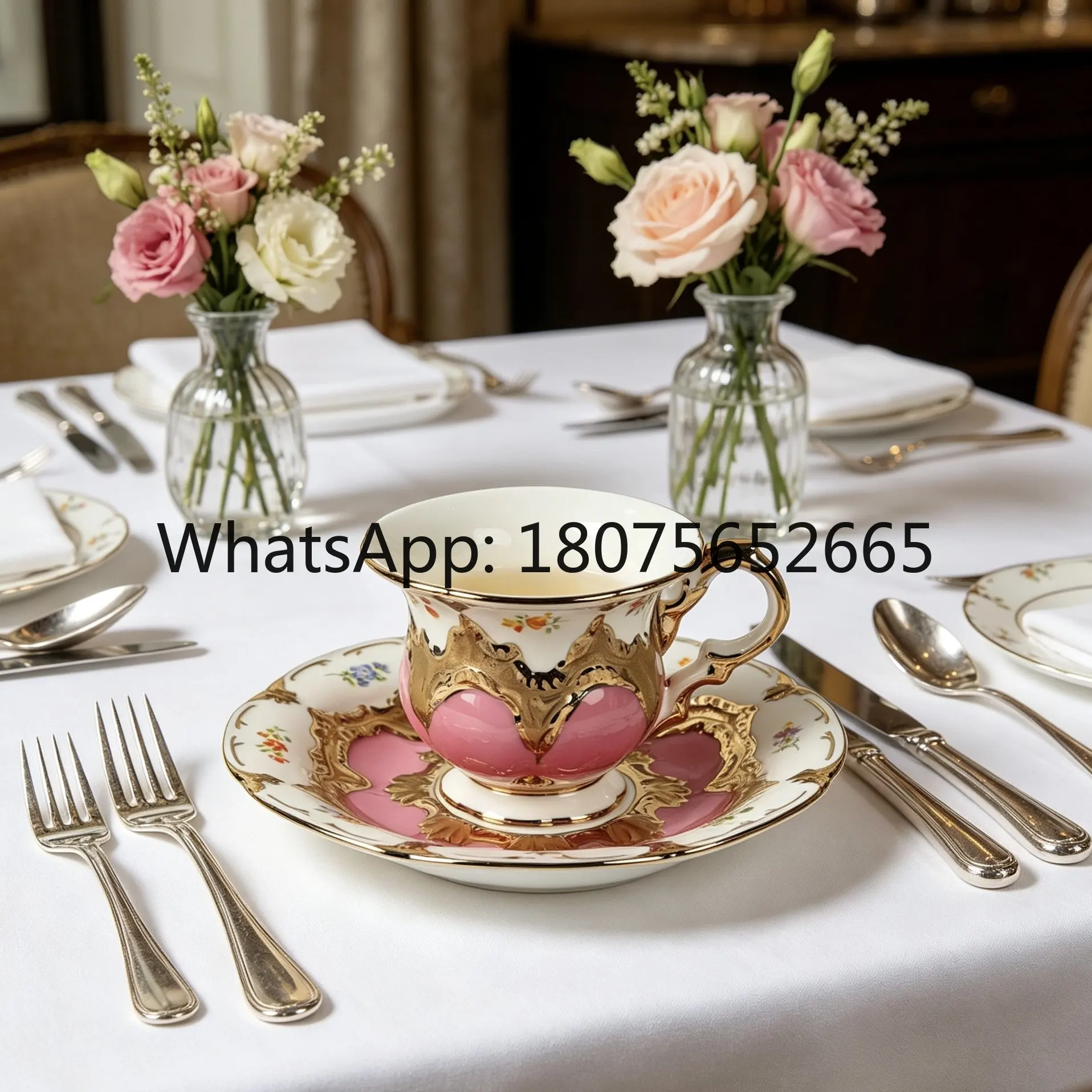 European coffee cup and tea saucer set Ceramic creative water cup Afternoon tea cup gift box