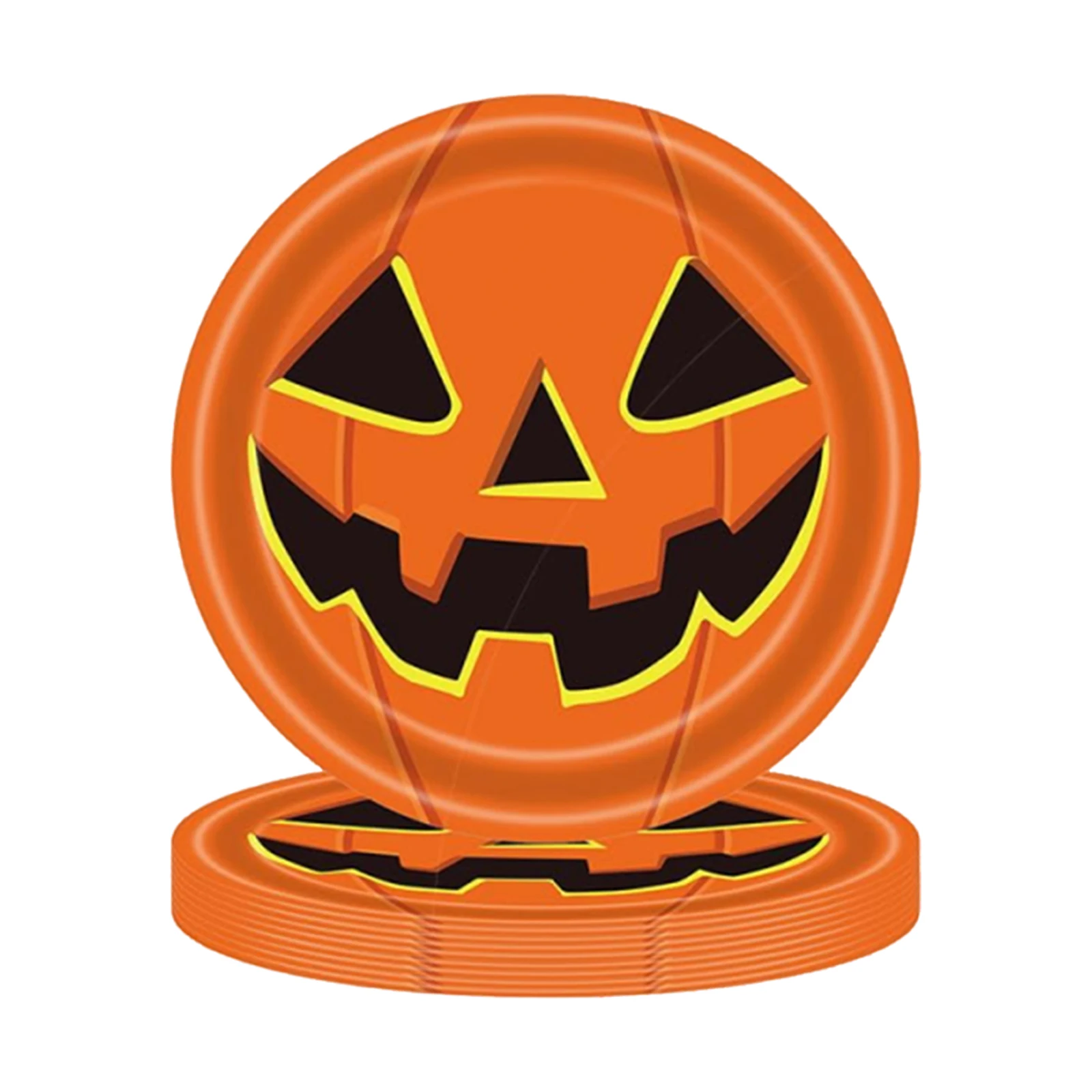 

20 Piece 9 Inch Halloween Tablewear Cute Halloween Dinner Plates Tablewear Add To The Halloween Atmosphere Disposable Plates