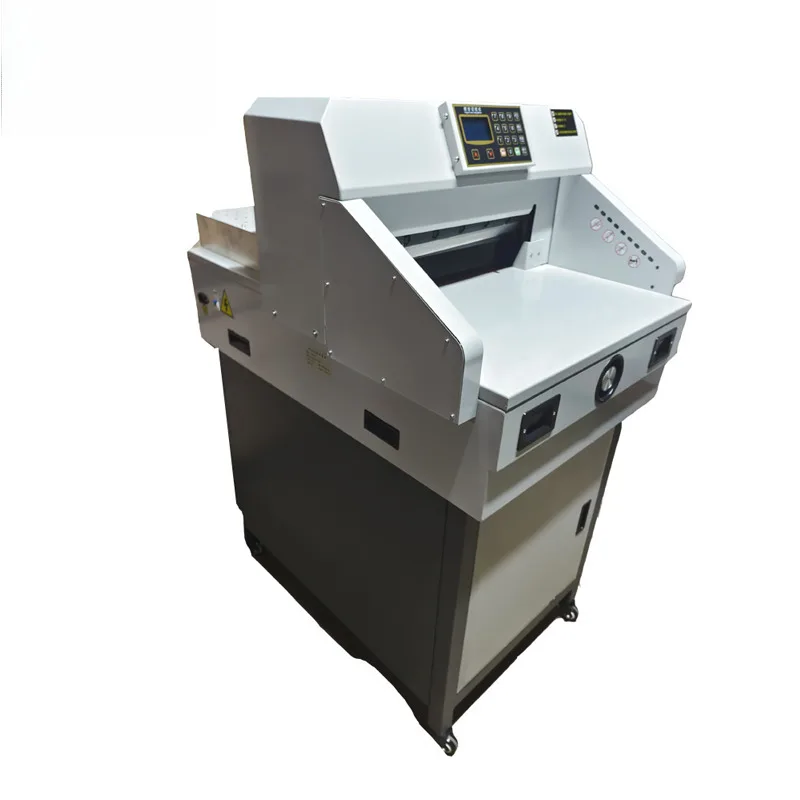 

Automatic High Precision 4606ST/D/F Paper Cutter New Condition Rear Pressure Device Infrared Protection Program Control