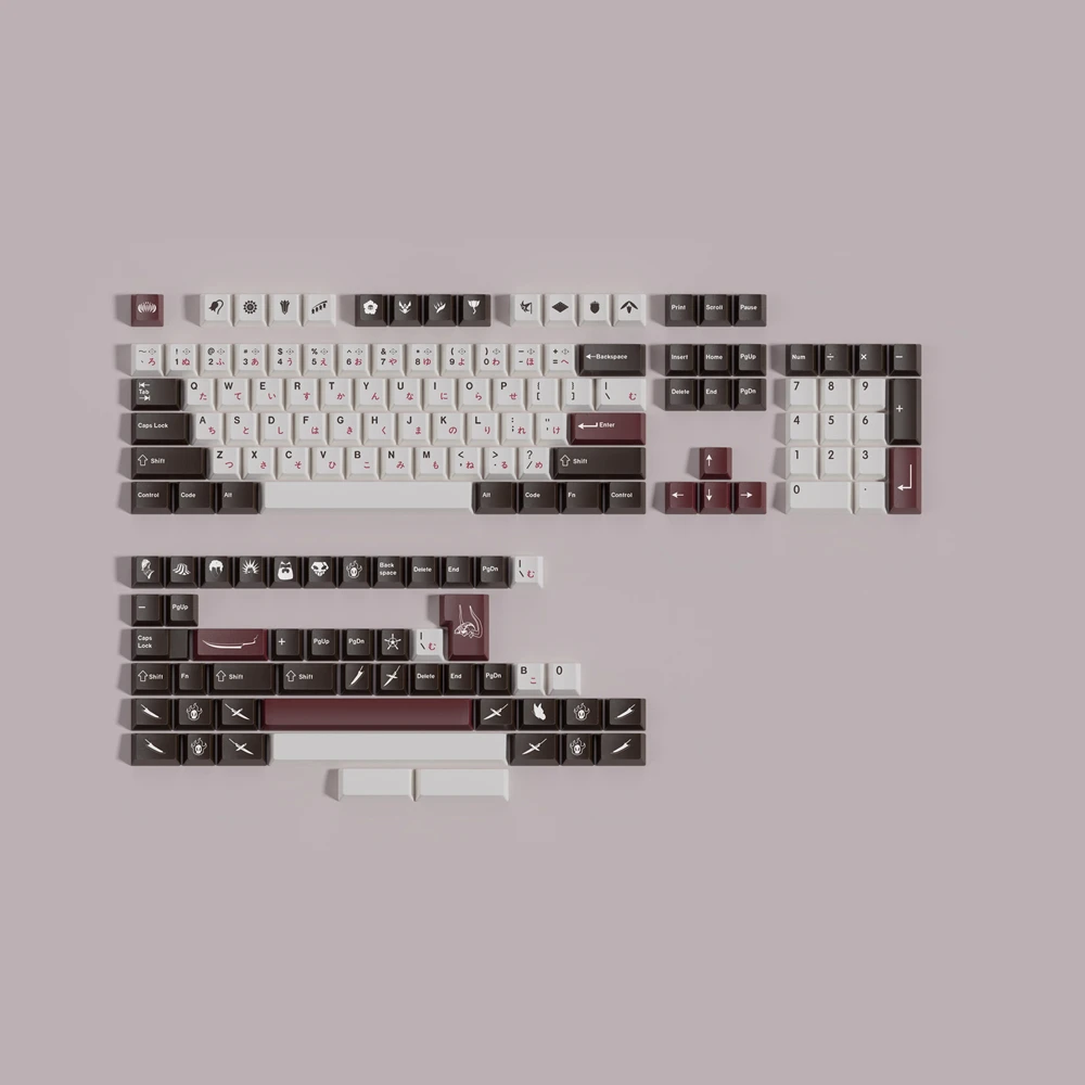 1 Set Bleach Keycaps PBT Dye Subbed Key Caps For 61 64 68 84 96 104 Layout Mechanical Keyboard Cherry Profile Keycap