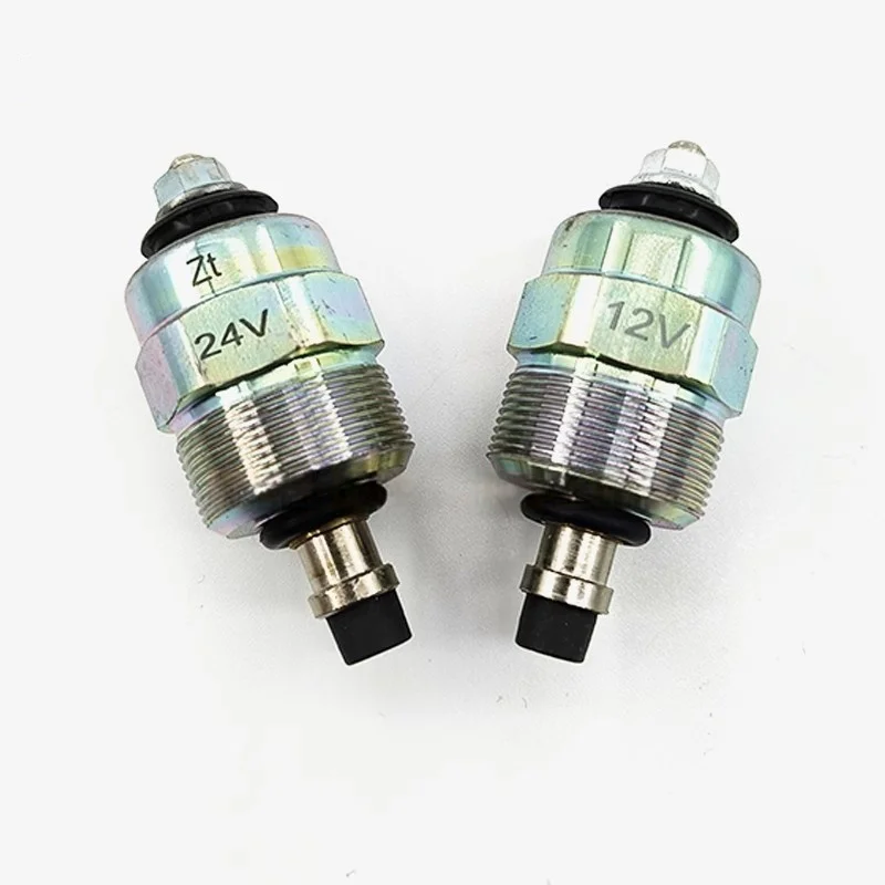 Excavator Oil Cut-Off Valve Yuchai YC85-8 Cummins B3.3 Engine Flameout Solenoid Valve for Heavy Equipment