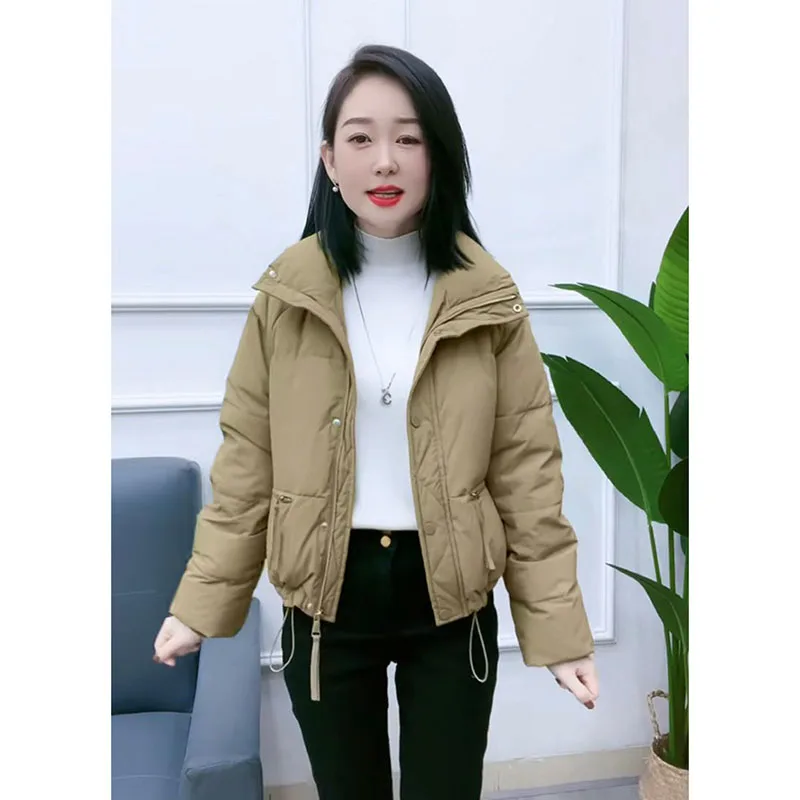 Plus samtgepolsterter Damen-Kurzmantel mit Baumwollmantel im Winter 2022, neue Damenmode, Freizeitjacke, lockere Joker-Overwear