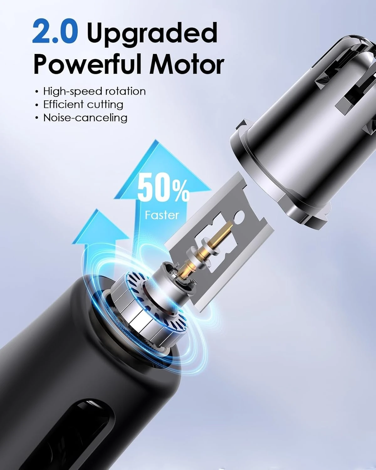 Upgraded Nose Hair Trimmer Replacement Heads Compatible with Oneblade QP2520/30,QP2620/30,Pro Series,Quick & Effortless Trimming
