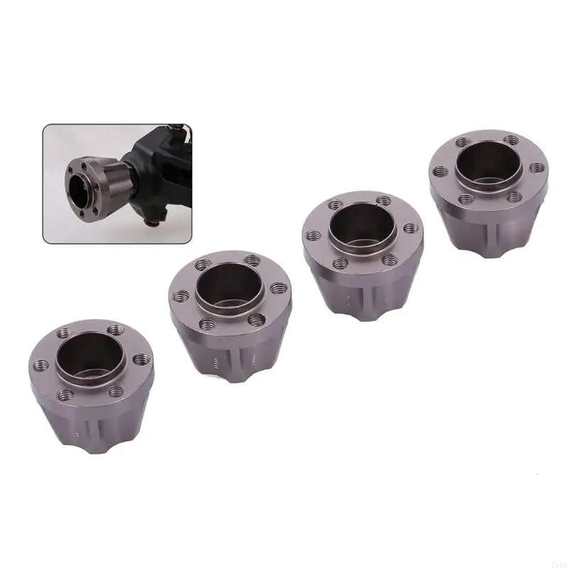 76HF 4 Pieces Aluminum RC Car Wheel Hub Reduce Unnecessary Shaking Realistic