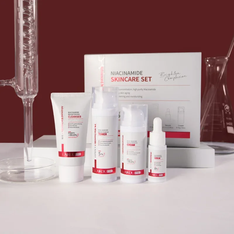 

LAIKOU PRO Niacinamide Skin Care Set Low PH Facial Cleanser Moisturizing Toner Deep Nourishing Face Serum Rejuvenate Cream