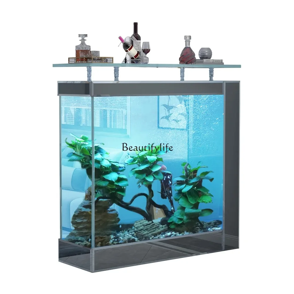 

Fish Globe Living Room Large and Medium Floor Household Minimalist Modern Aquarium Embedded Screen Change Water