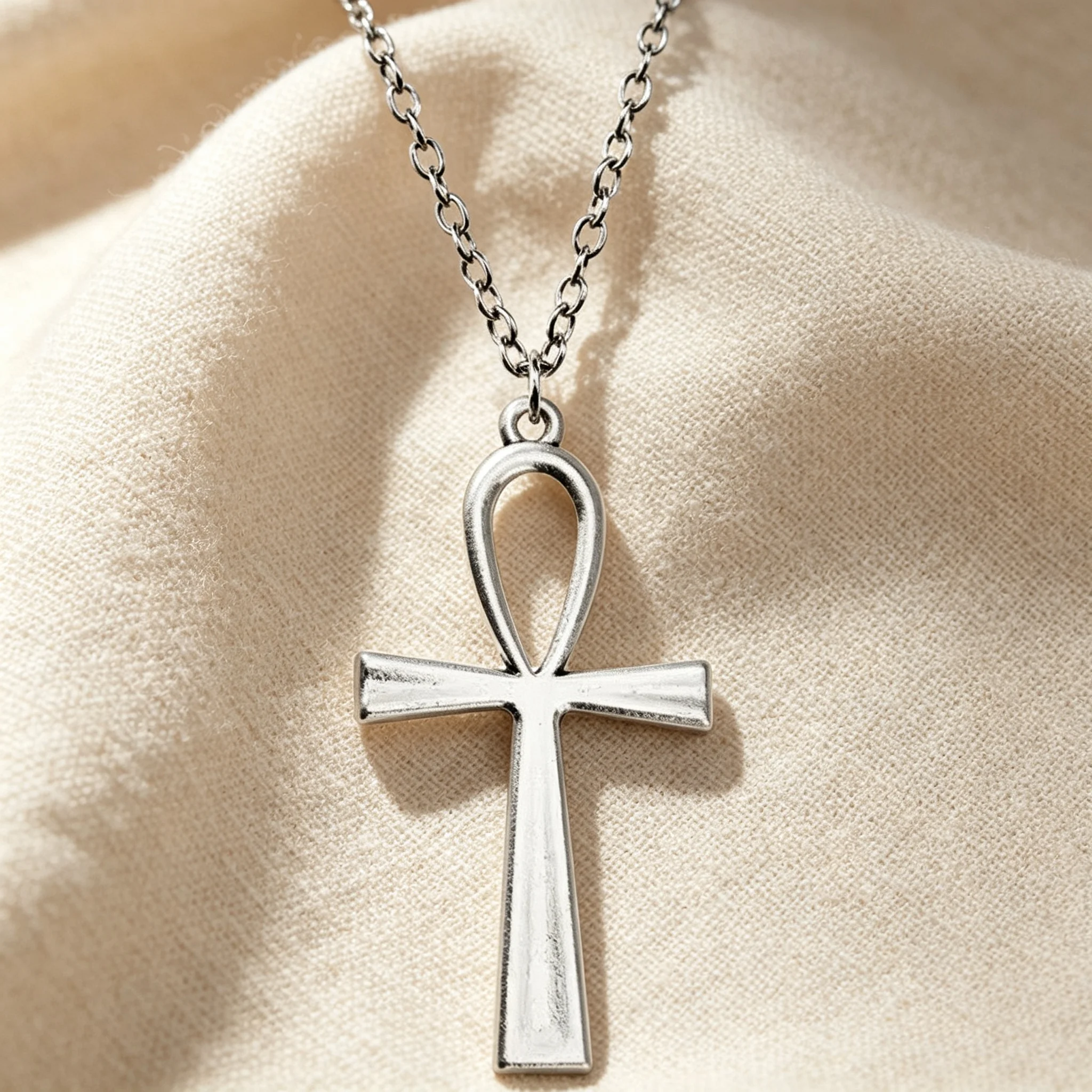 Ankh Necklace Vintage Cross Pendant Egyptian Punk Gothic For Women Men Halloween Gift